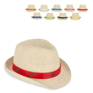 Plant straw hat with coloured band - LT90502 (gadzety reklamowe)
